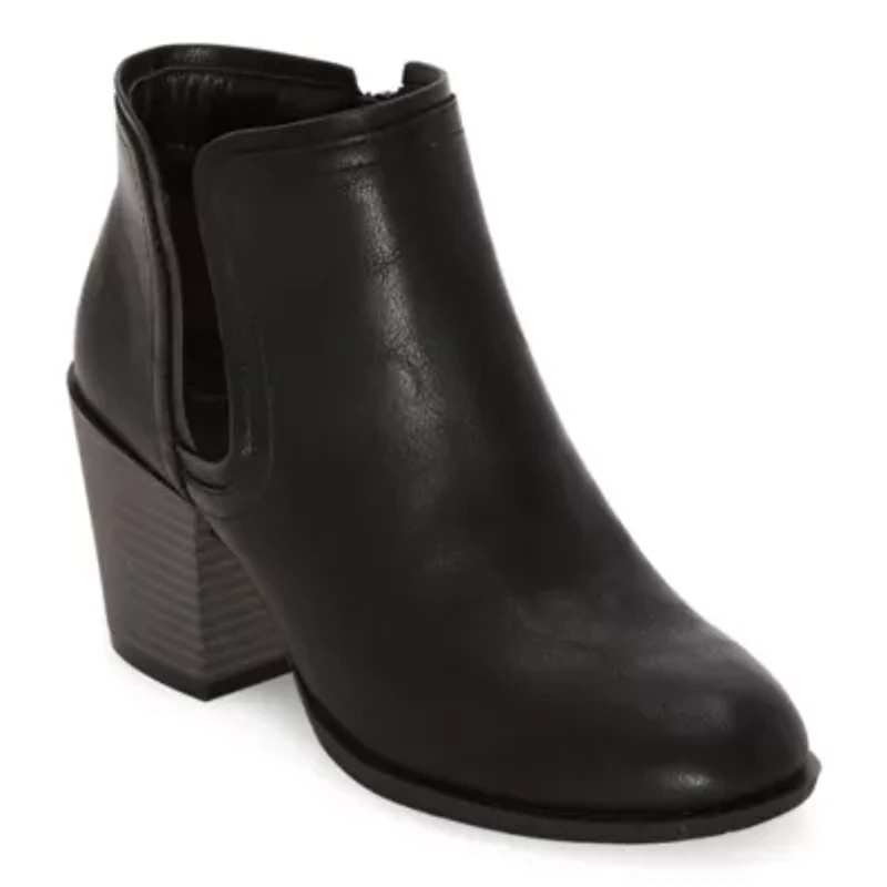 Sugar Womens Scotland Stacked Heel Booties