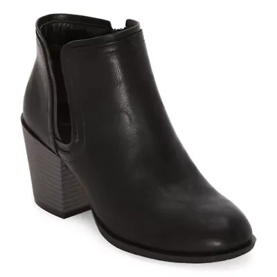 Sugar Womens Scotland Stacked Heel Booties