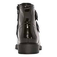 Worthington Womens Main Block Heel Motorcycle Boots