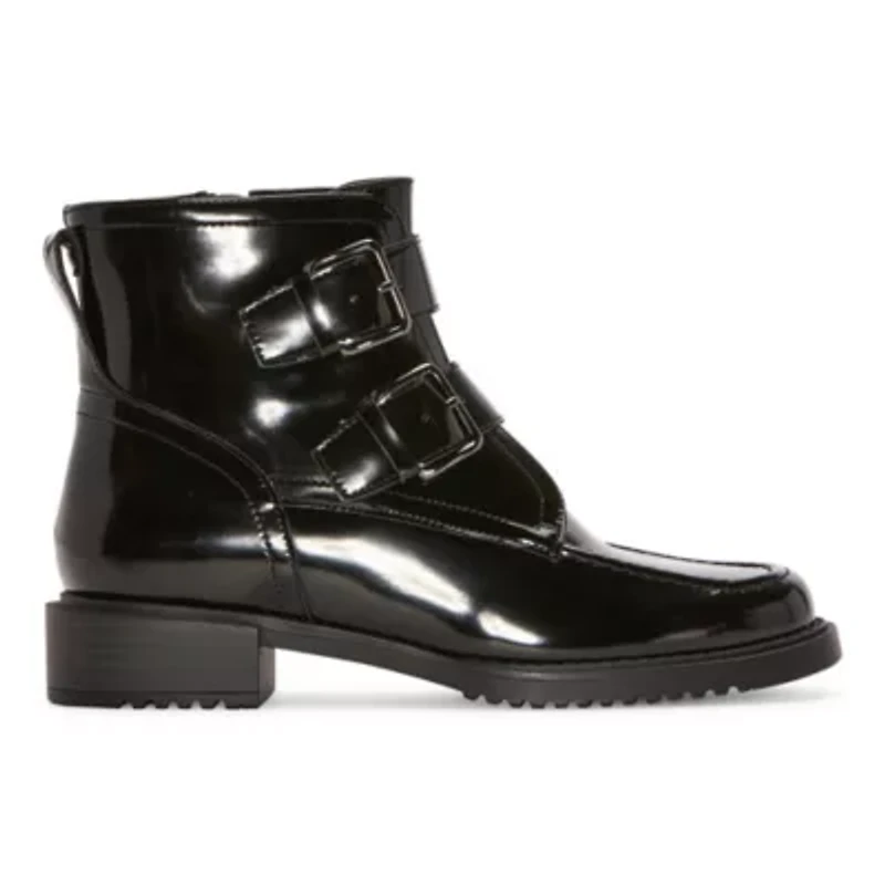 Worthington Womens Main Block Heel Motorcycle Boots