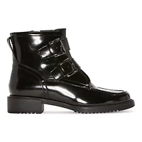 Worthington Womens Main Block Heel Motorcycle Boots