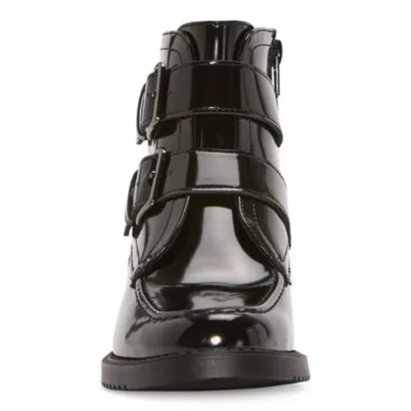 Worthington Womens Main Block Heel Motorcycle Boots