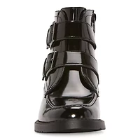 Worthington Womens Main Block Heel Motorcycle Boots