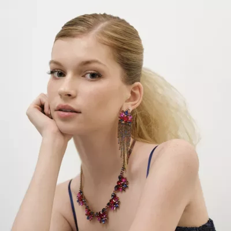 Bijoux Bar Gold Tone Womens Drop Earrings