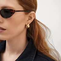 Worthington Womens 20.3mm Hoop Earrings