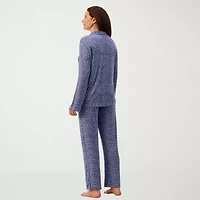 Martha Stewart Womens Long Sleeve 2-pc. Pajama Top