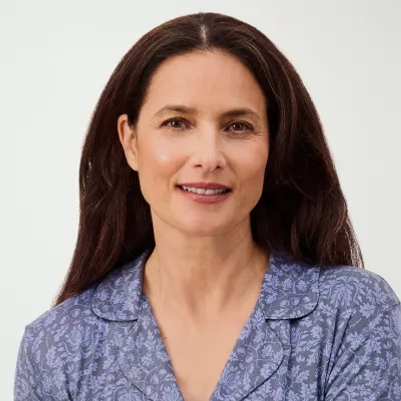 Martha Stewart Womens Long Sleeve 2-pc. Pajama Top