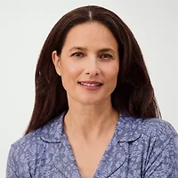 Martha Stewart Womens Long Sleeve 2-pc. Pajama Top