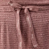 Martha Stewart Womens Waffle Round Neck Long Sleeve 2-pc. Average Figure Pajama Top