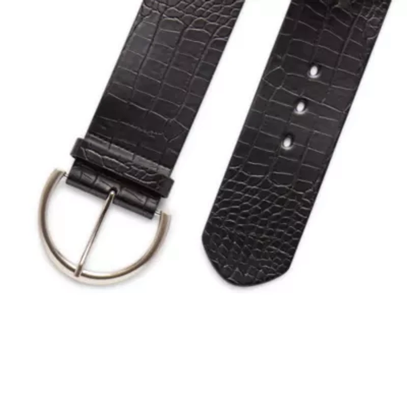 JS Jessica Simpson 2.5" Double Bucke Womens Belt