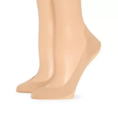 Peds Heel Tab Super Low Cut Womens Multi-Pack 2 Pair Liner Socks