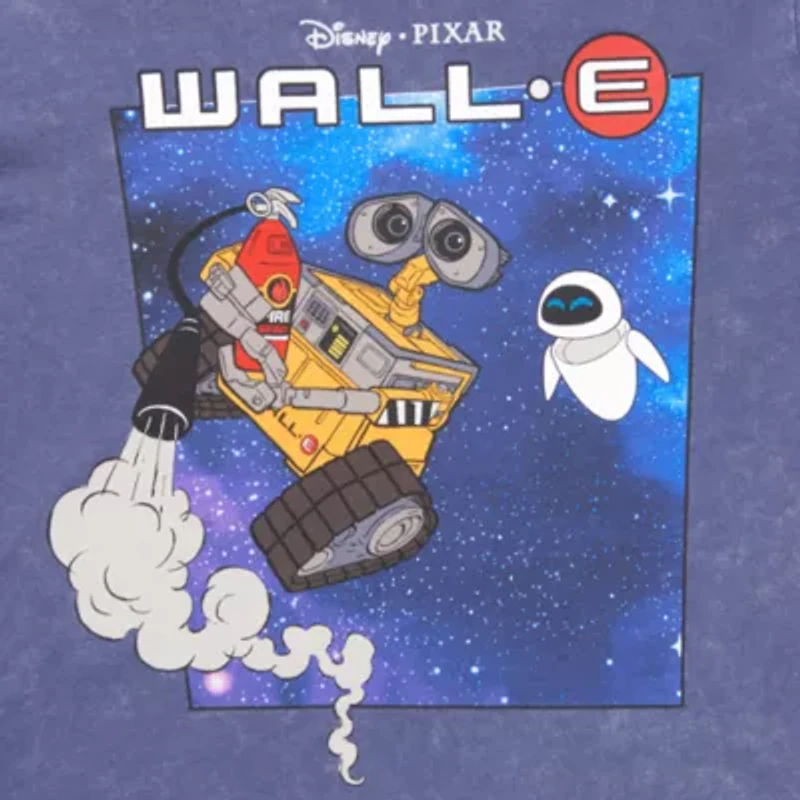 Pixar Wall-E Boyfriend Tee Womens Crew Neck Short Sleeve Loose Fit Juniors Graphic T-Shirt