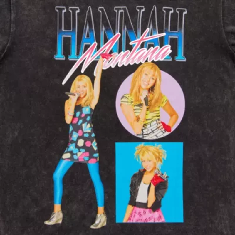 Hannah Montana Boyfriend Tee Womens Crew Neck Short Sleeve Loose Fit Juniors Graphic T-Shirt