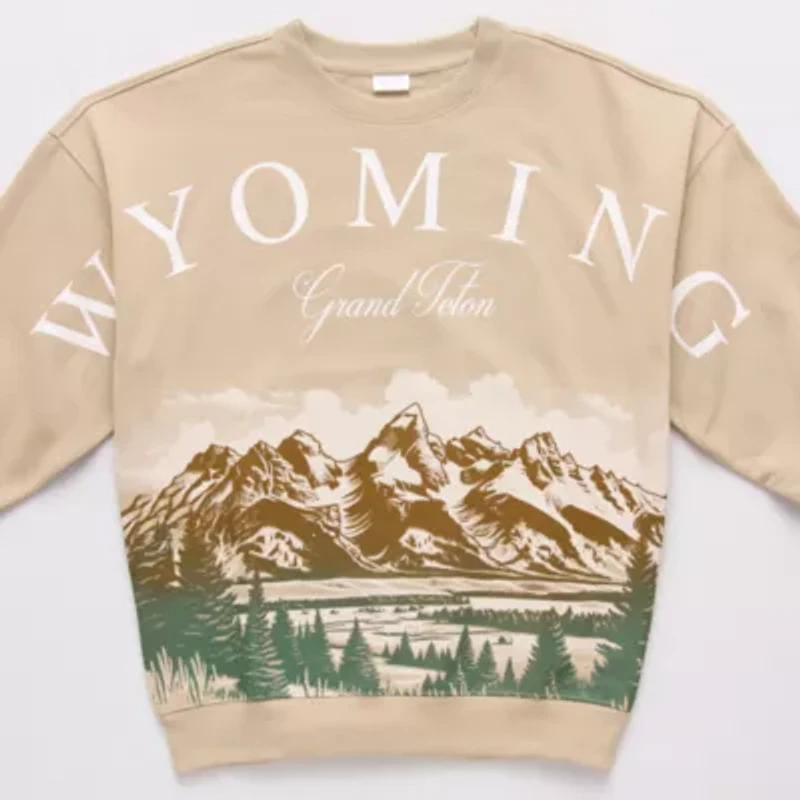 Wyoming Womens Crew Neck Long Sleeve Juniors Sweatshirt