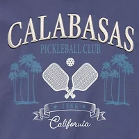 New World Calabasas Pickleball Club Crew Sweatshirt Womens Neck Long Sleeve Juniors