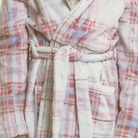 Dream Big Peace Out Girls Plush Long Sleeve Mid Length Robe