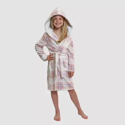 Dream Big Peace Out Girls Plush Long Sleeve Mid Length Robe