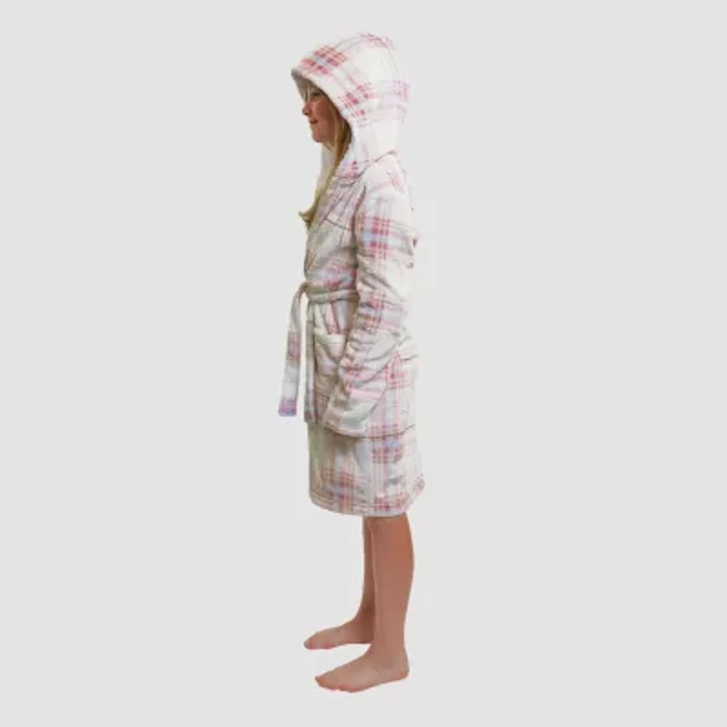 Dream Big Peace Out Girls Plush Long Sleeve Mid Length Robe