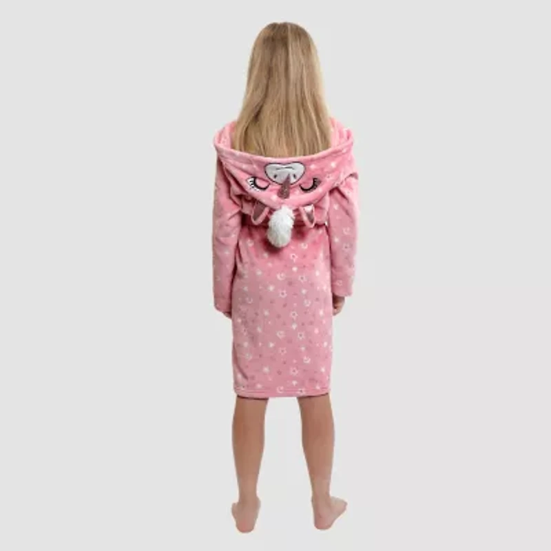 Dream Big Peace Out Girls Plush Long Sleeve Mid Length Robe