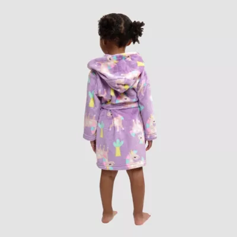Dream Big Peace Out Girls Plush Long Sleeve Mid Length Robe