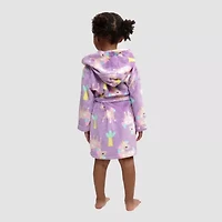 Dream Big Peace Out Girls Plush Long Sleeve Mid Length Robe
