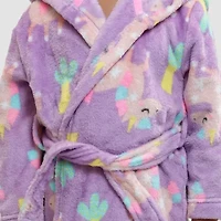 Dream Big Peace Out Girls Plush Long Sleeve Mid Length Robe