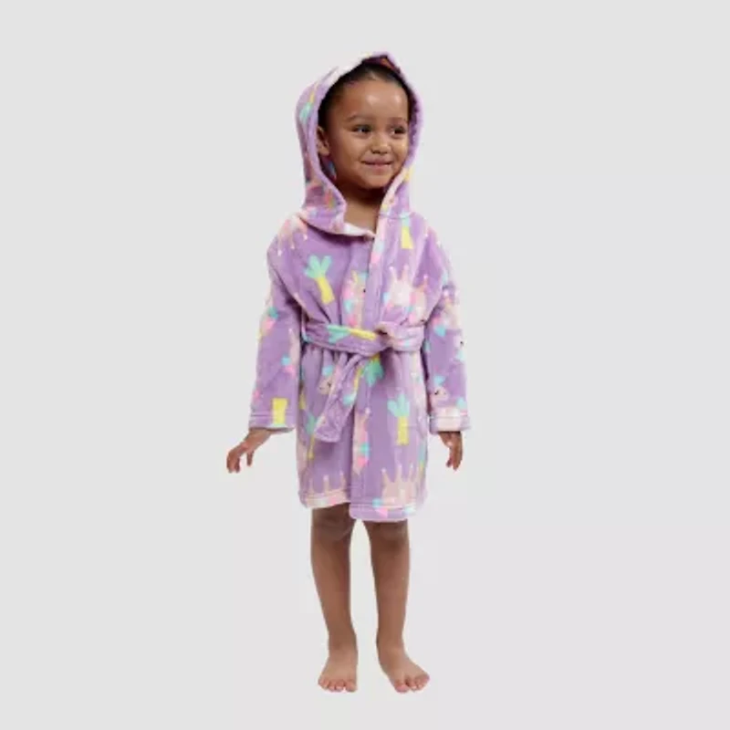 Dream Big Peace Out Girls Plush Long Sleeve Mid Length Robe