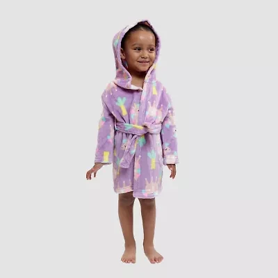 Dream Big Peace Out Girls Plush Long Sleeve Mid Length Robe