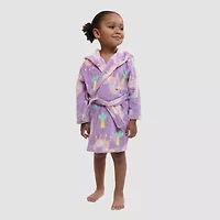 Dream Big Peace Out Girls Plush Long Sleeve Mid Length Robe