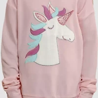 Dream Big Peace Out Little & Kid Girls Velour Crew Neck Long Sleeve 3-pc. Pajama Sets