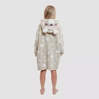 Dream Big Peace Out Lounger Girls Plush Long Sleeve Short Length Robe