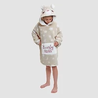 Dream Big Peace Out Lounger Girls Plush Long Sleeve Short Length Robe