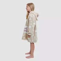 Dream Big Peace Out Lounger Girls Plush Long Sleeve Short Length Robe