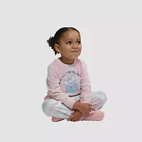 Dream Big Peace Out Toddler Girls Velour Crew Neck Long Sleeve 3-pc. Pajama Sets