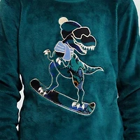 Dream Big Peace Out Little & Kid Boys Plush Crew Neck Long Sleeve 2-pc. Pajama Sets