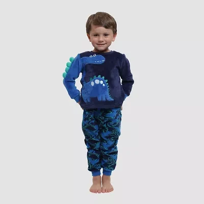 Dream Big Peace Out Toddler Boys Plush Crew Neck Long Sleeve 2-pc. Pajama Sets