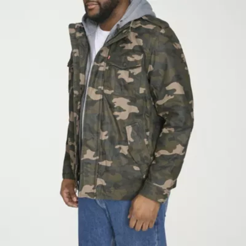 Levi's Mens Hooded Midweight Big and Tall Utility Jacket