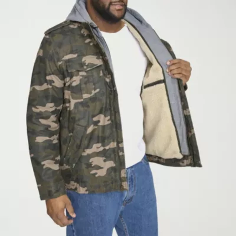 Levi's Mens Hooded Midweight Big and Tall Utility Jacket