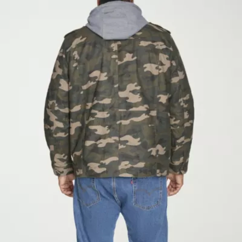 Levi's Mens Hooded Midweight Big and Tall Utility Jacket