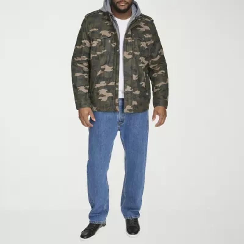 Levi's Mens Hooded Midweight Big and Tall Utility Jacket