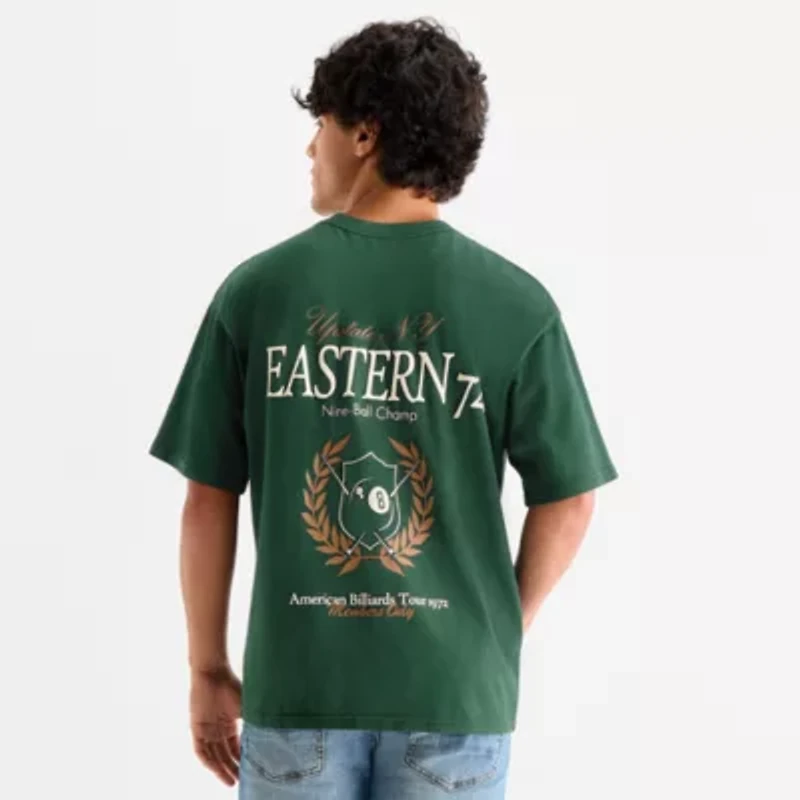 Arizona Mens Crew Neck Short Sleeve Boxy Fit Graphic T-Shirt