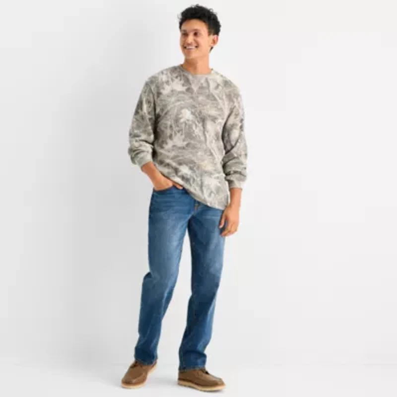 Arizona Mens Crew Neck Long Sleeve Regular Fit Thermal Top