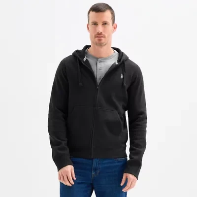 U.S. Polo Assn. Fleece Mens Long Sleeve Embroidered Zipper Hoodie