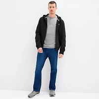U.S. Polo Assn. Fleece Mens Long Sleeve Embroidered Zipper Hoodie