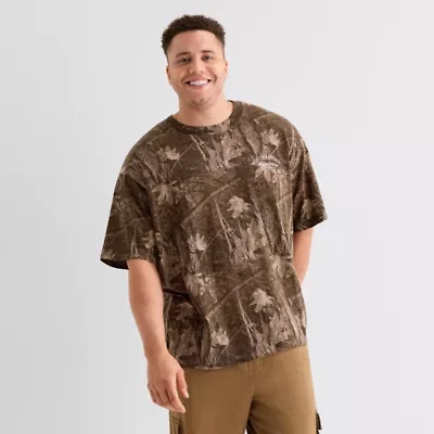 Arizona Mens Crew Neck Short Sleeve Regular Fit Big and Tall Graphic T-Shirt