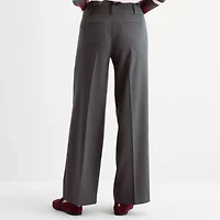 Liz Claiborne Audra Tailored Womens Wide Leg Mid Rise Trouser