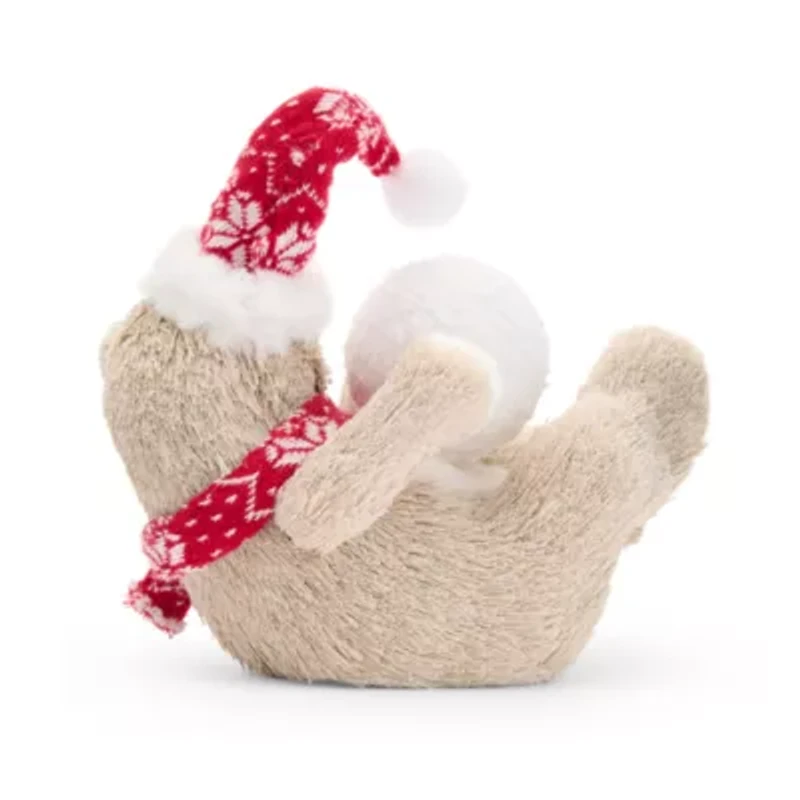 North Pole Trading Co. Sisal Bear With Snowball Christmas Tabletop Decor