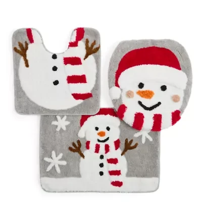 Avanti Snowman 3-pc. Bath Rug Set