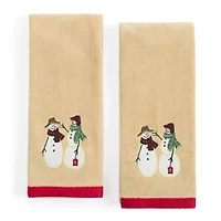 Avanti Snowman Gathering 2-pc. Embellished Hand Towel