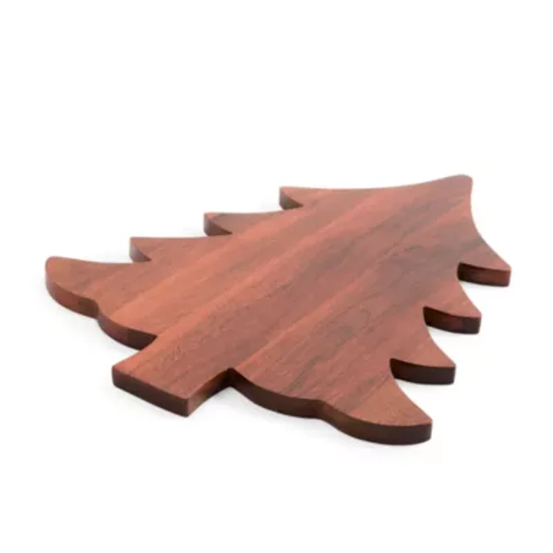 North Pole Trading Co. Christmas Tree Wood Serve Board